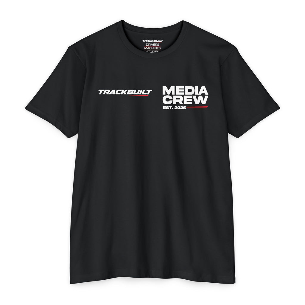 Racing Media Crew T-Shirt — "TrackBuilt Media Crew" Number 31 Team Tee