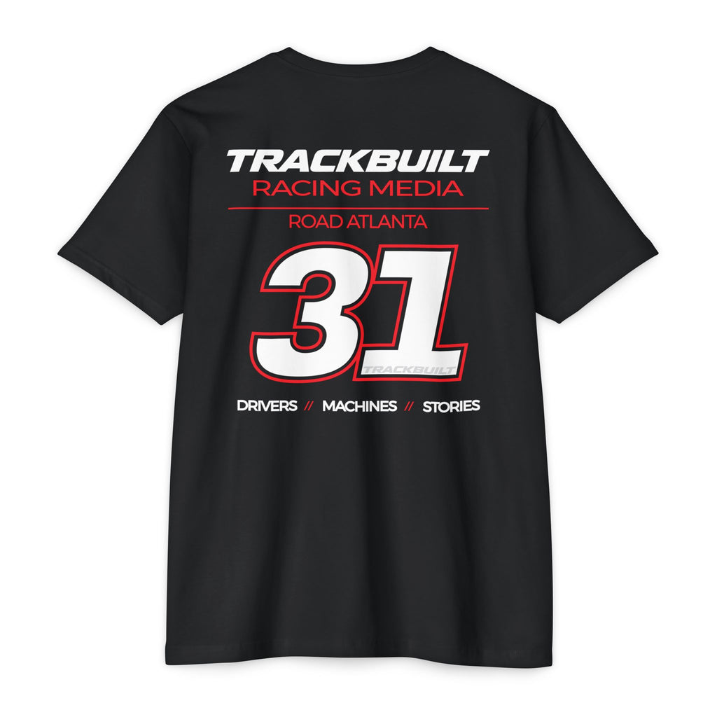 Racing Media Crew T-Shirt — "TrackBuilt Media Crew" Number 31 Team Tee